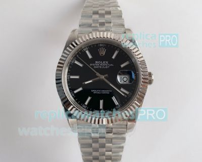 Noob Factory Rolex Datejust II 41mm Swiss 3235 Black Dial Jubilee Band